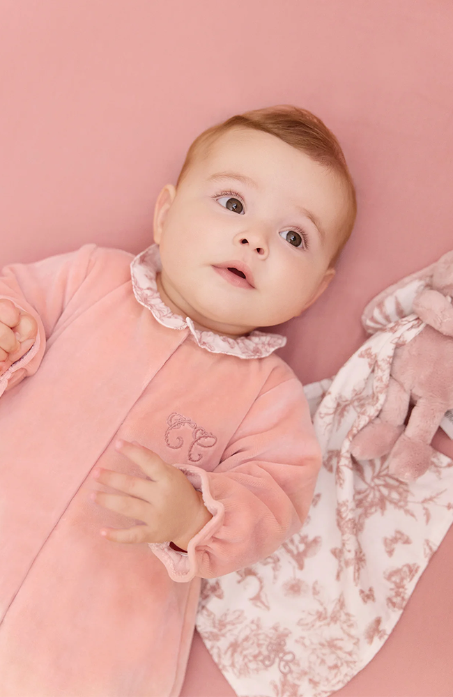 Onepiece - Pink in Velvet Print Toile de jouy