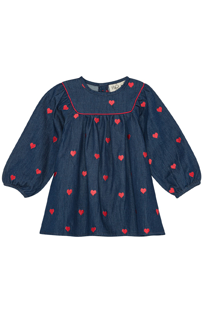 Amee Dress - Mid Blue Heart