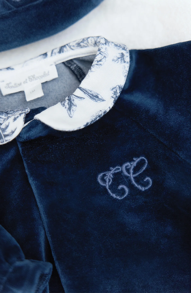 Onepiece - Blue Velvet Print Toile de jouy