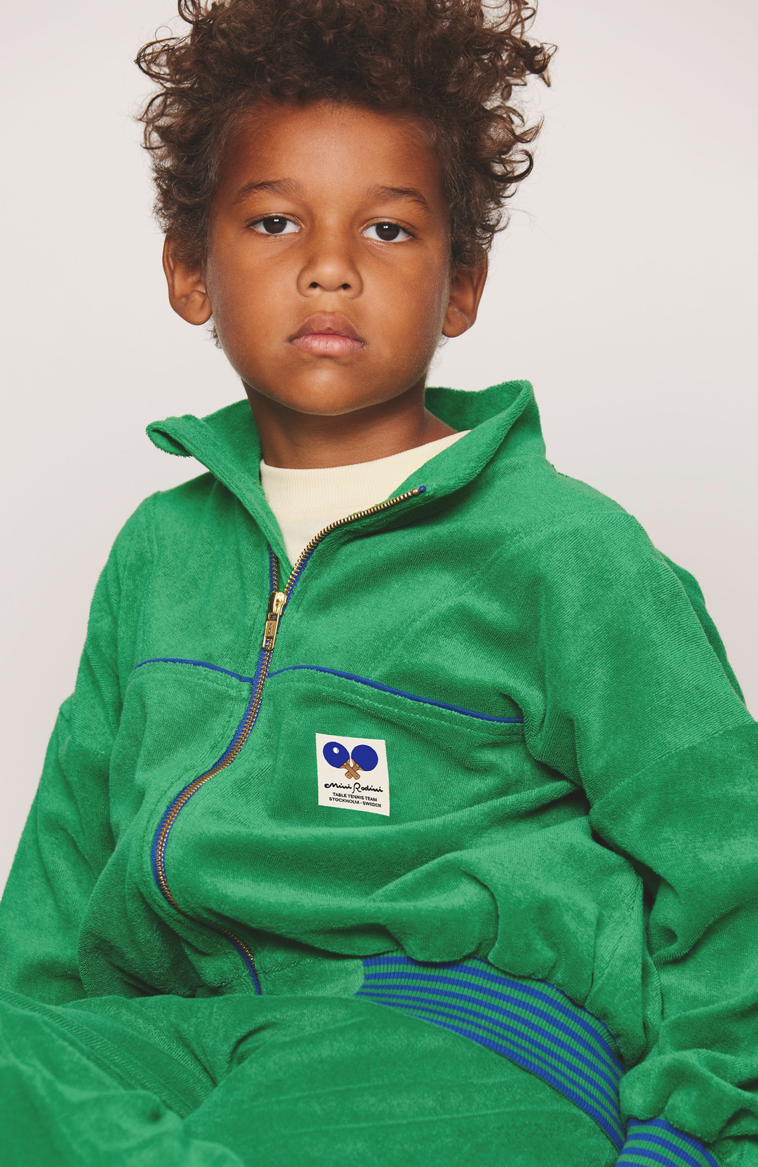 Bordtennis Patch Frotté Cardigan - Grön