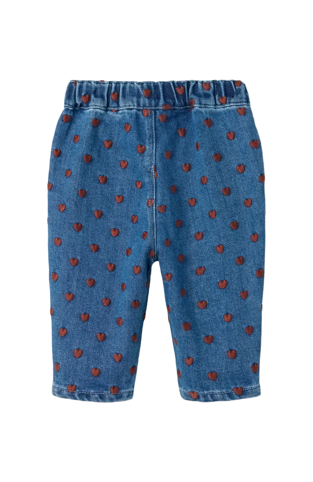 Liva Loose Jeans - Dark Blue Denim Hearts