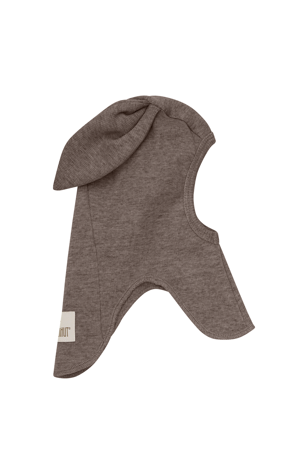 Balaclava Ears Wool Rib - Brown Melange