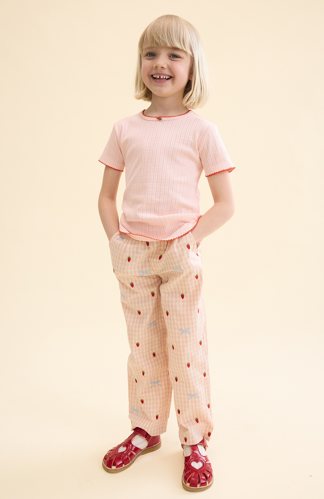 Liva SS Pointelle Blouse -  Soft Rose