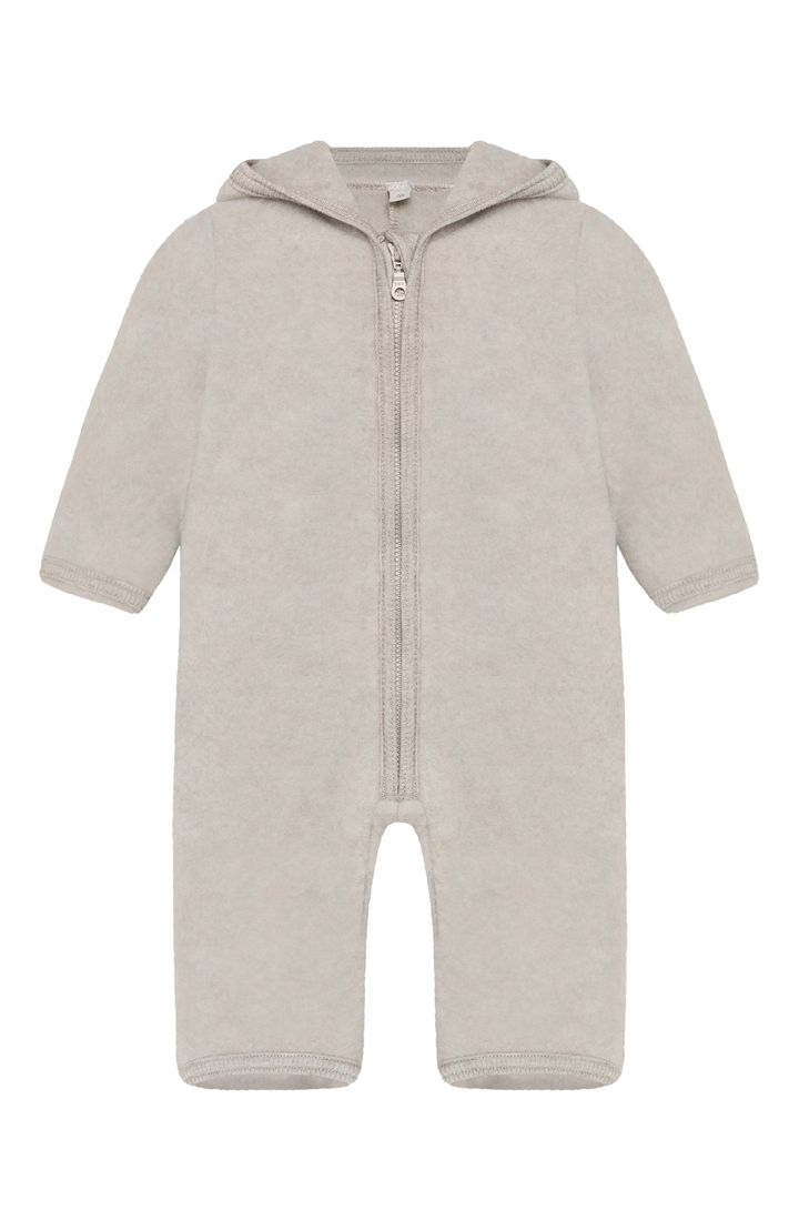 Pram Suit Ears Wool Fleece - Camel Melange