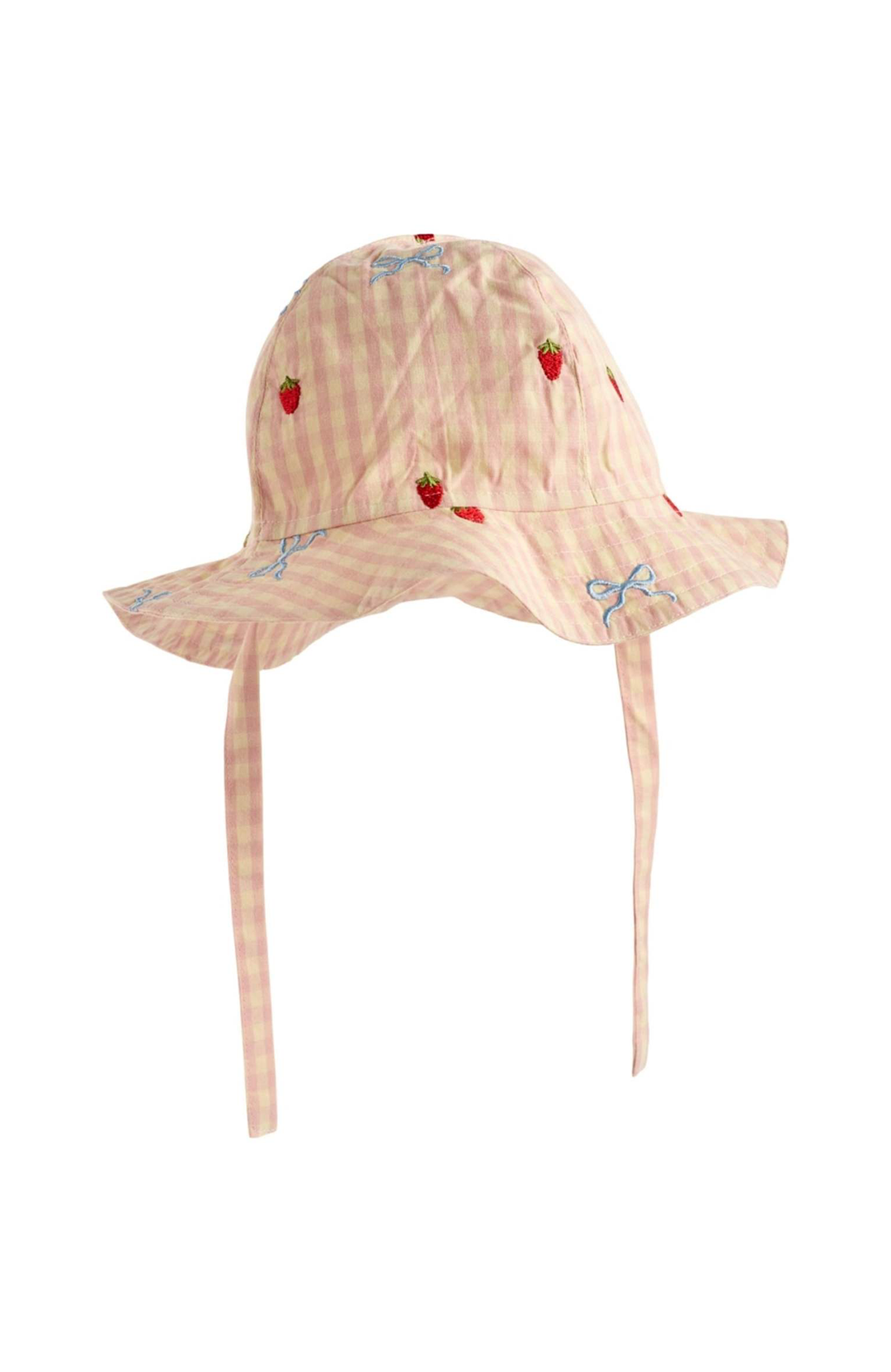 Dolly Bow Sun Hat - Berry/Bow Gingham