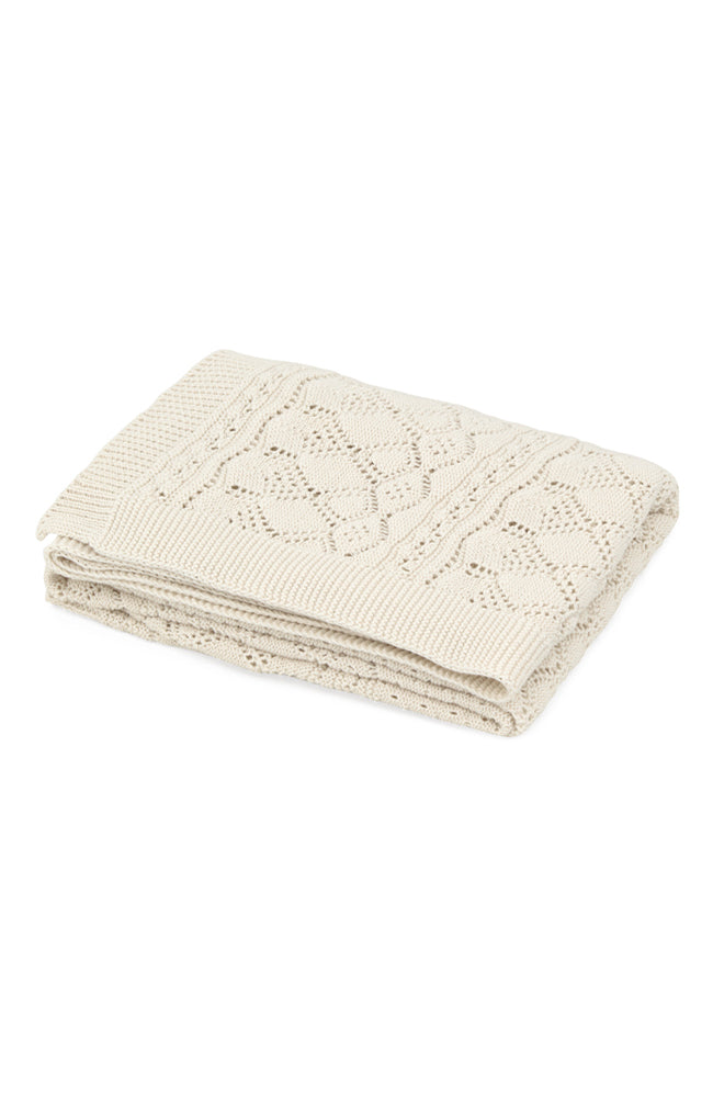 Pointelle Baby Knit Throw - Off White CamCam Copenhagen Inredning