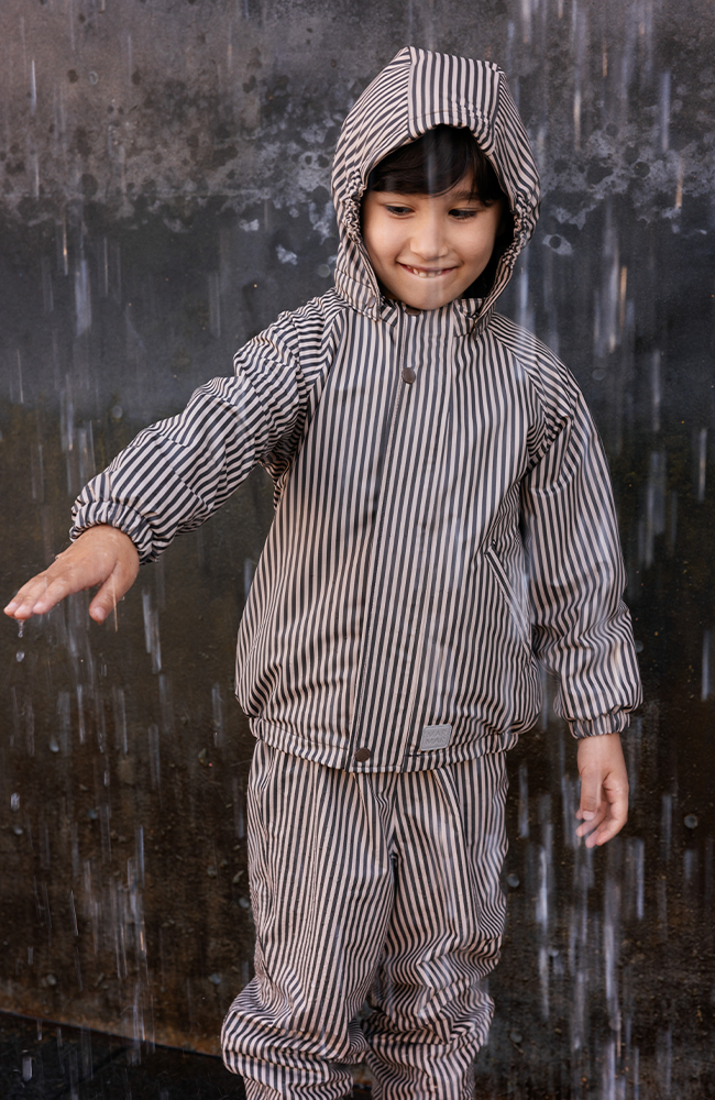 Oddy Set Rainwear - Brown Stripe MarMar Copenhagen ytterkläder