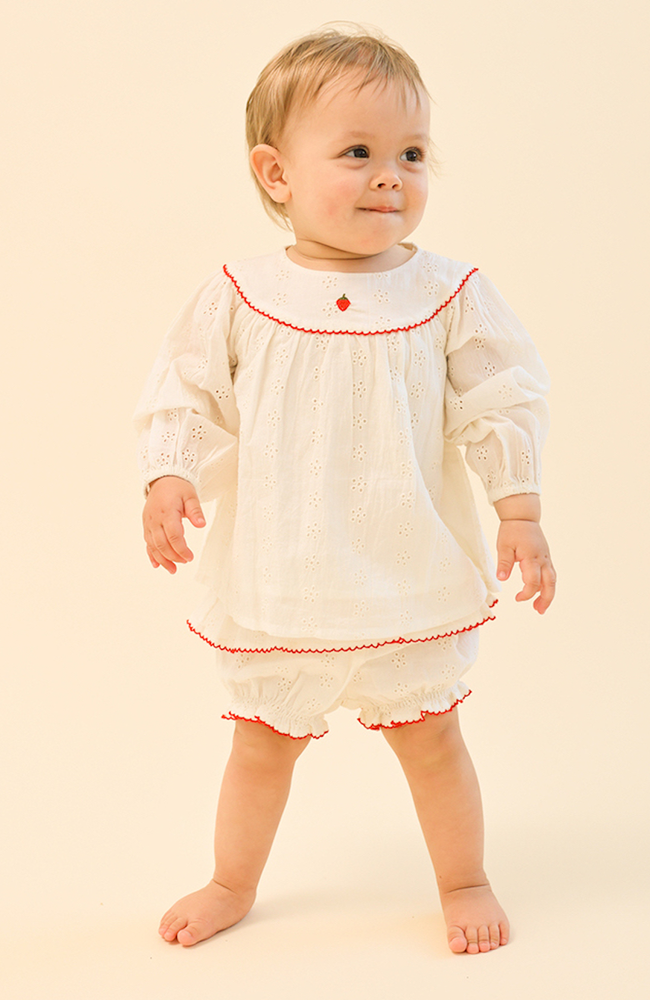 Claire Baby Set - Ivory White