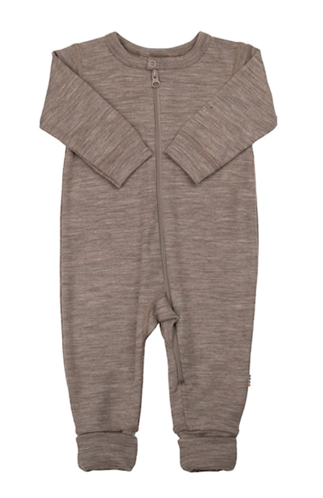 Wool/Silk Jumpsuit 2 in 1 - Beige Melange Joha onesie