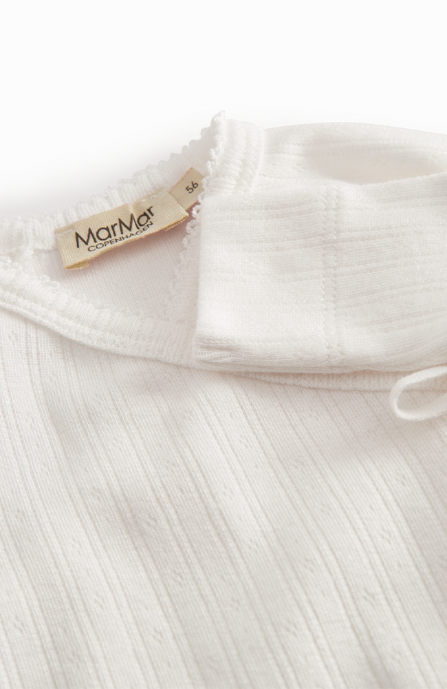 Rula Pointelle Romper - Gentle White