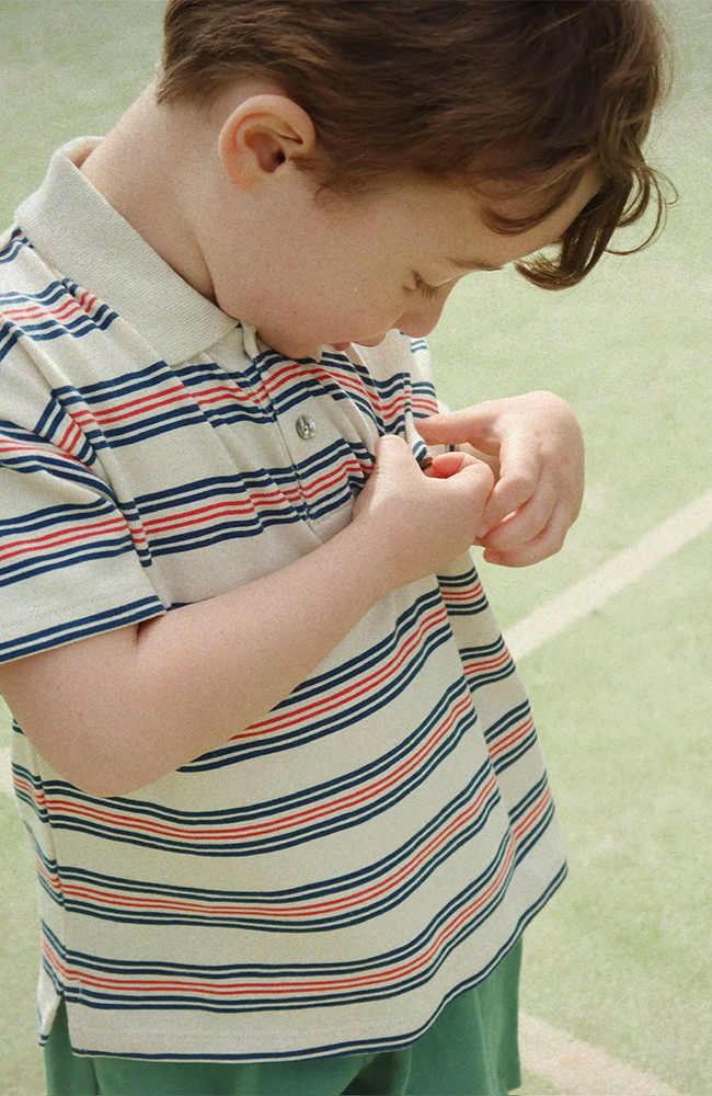 Spotty Short Sleeve Polo - Stripie Stripe Konges Slöjd T-shirt