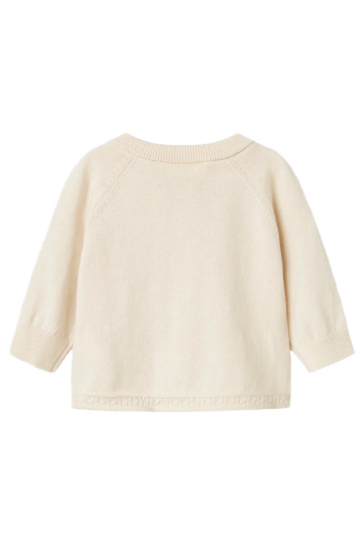 Nord Wo/Co Knit Cardigan Baby - Turtledove Melange Lil' Atelier Cardigan