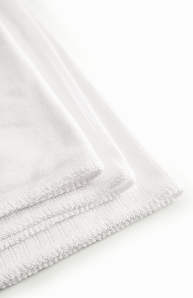 Alida Pointelle blanket - Gentle White