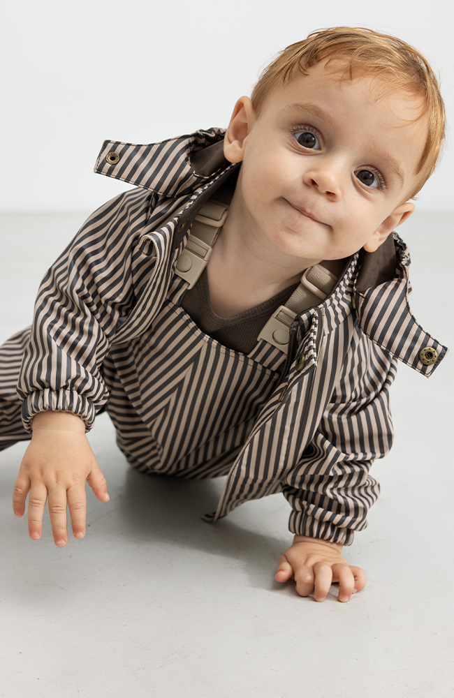 Oddy Set Rainwear - Brown Stripe MarMar Copenhagen ytterkläder