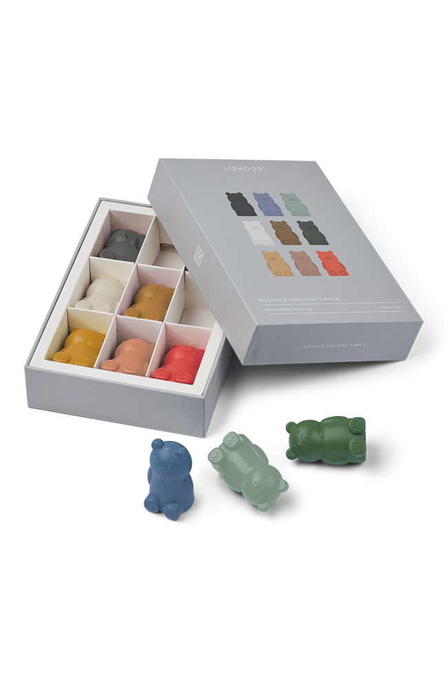Wallace Crayons 9-Pack - Yellow mellow multi mix Liewood Leksak