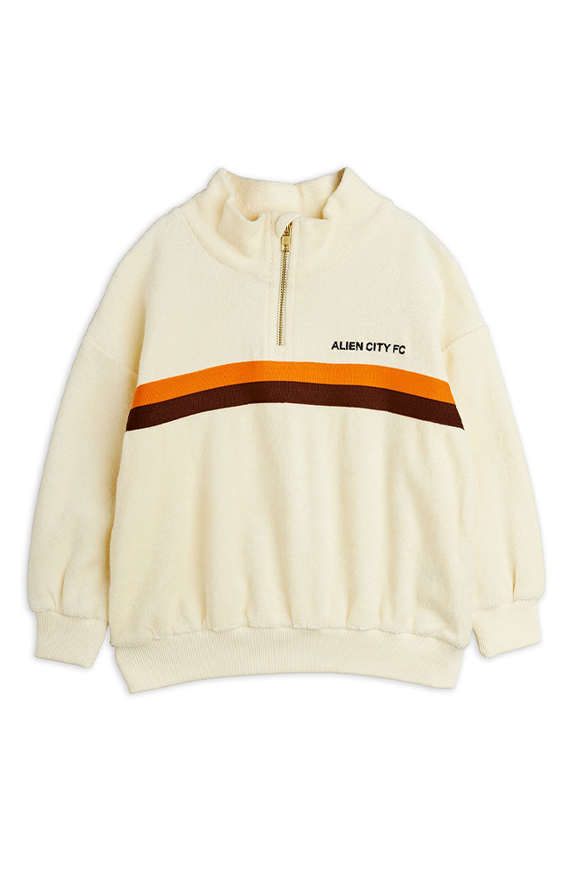 Alien City FC Zip Terry Sweatshirt - Off white