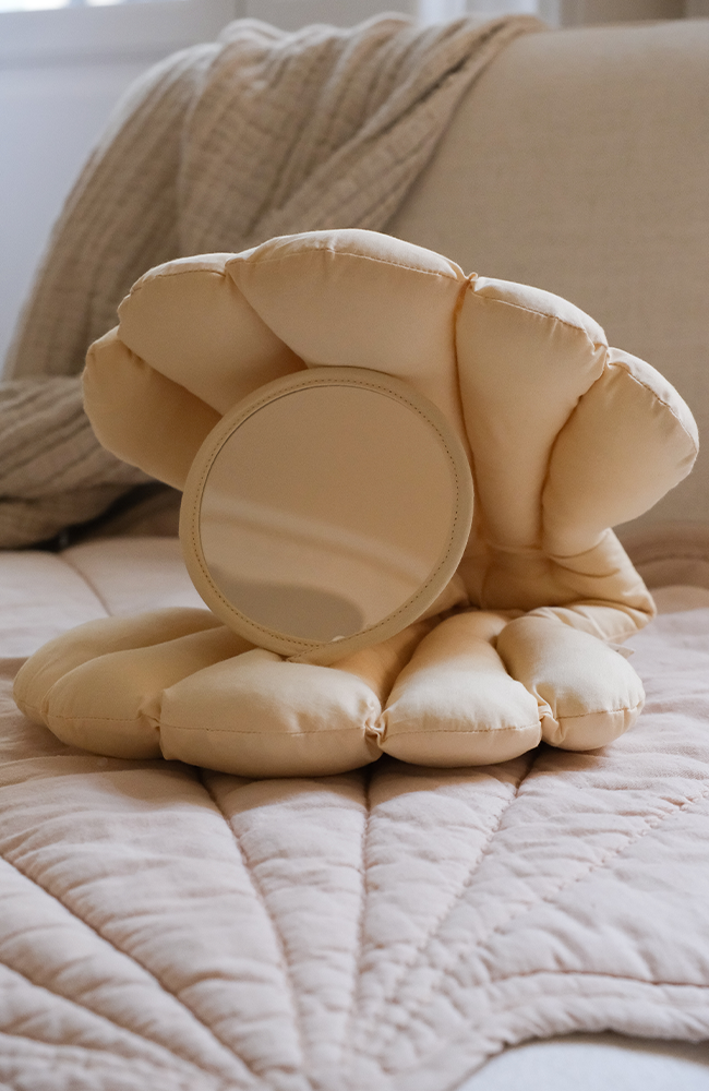 Baby Mirror Toy - Soft Beige