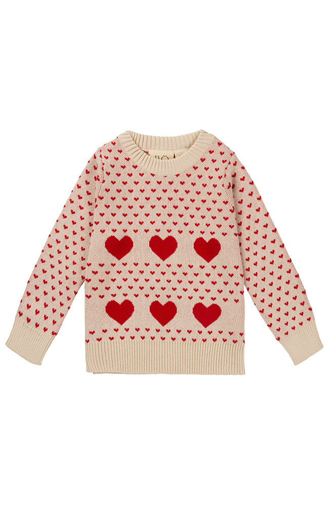 Zoe Sweater - Ruby Red/Cloud