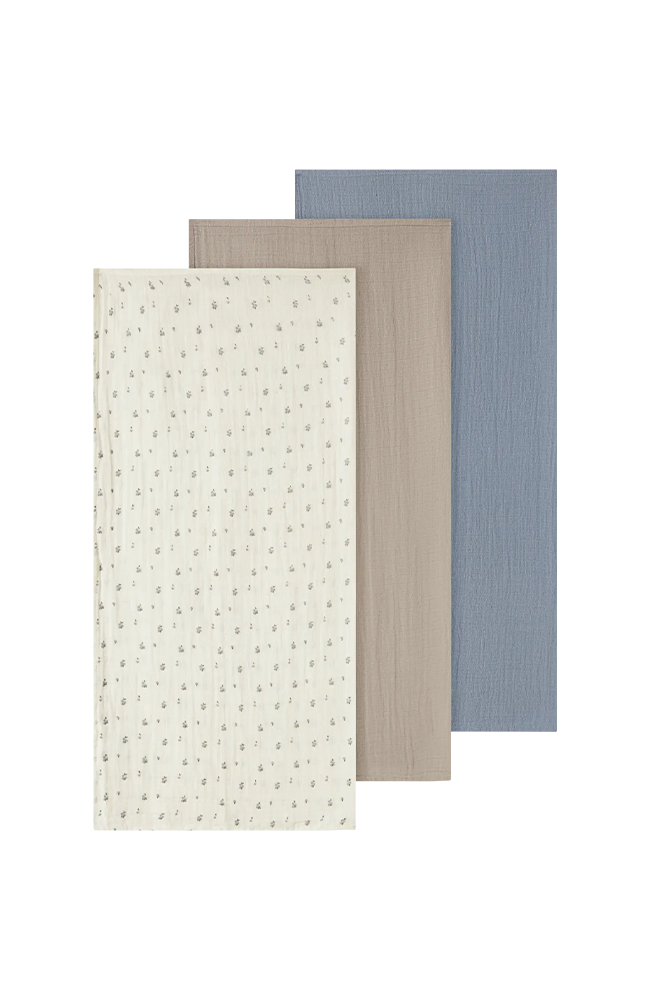 3 Pack Nappies - Coconut Milk/Oxford Tan/Tradewinds