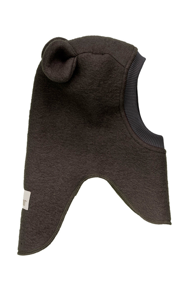 Balaclava Ears Wool - Dark Brown Melange