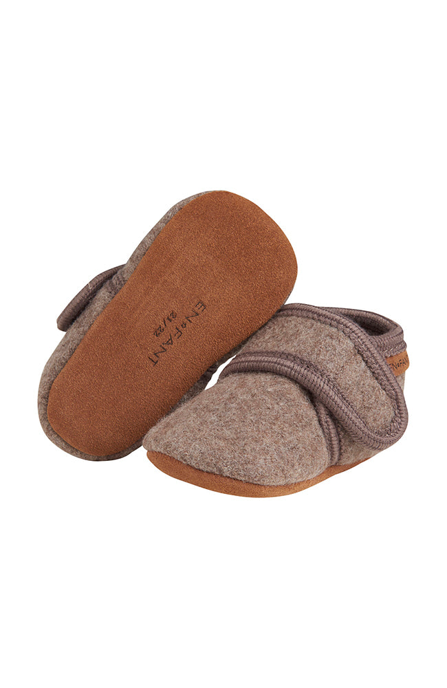 Baby Wool slippers - Walnut