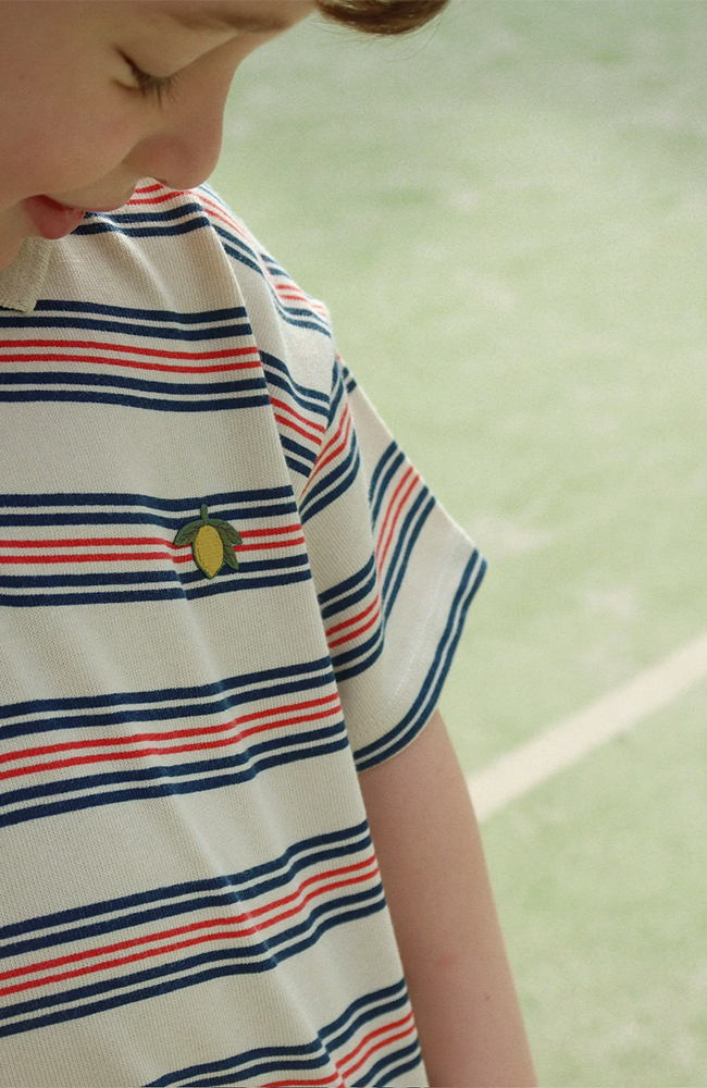 Spotty Short Sleeve Polo - Stripie Stripe Konges Slöjd T-shirt