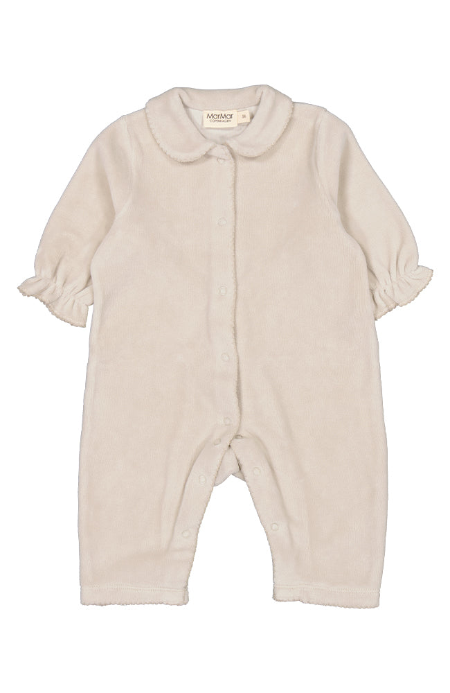 Ray Velvet Romper - Rabbit Grey