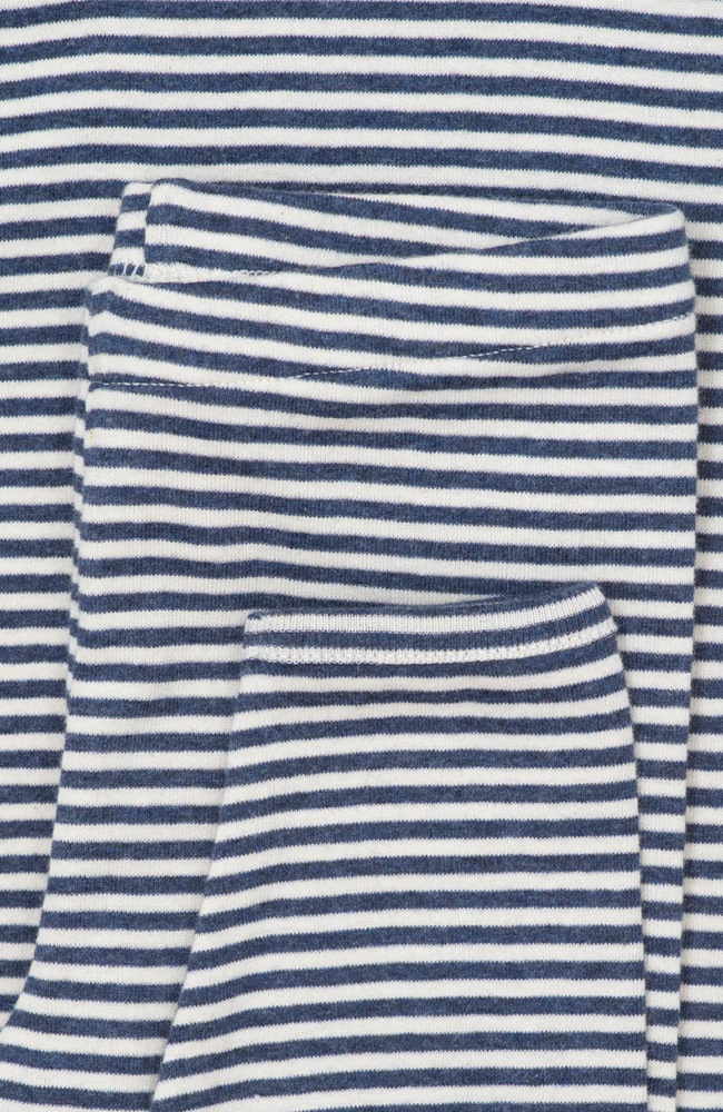 Baby Leggings Stripe - Navy/Offwhite