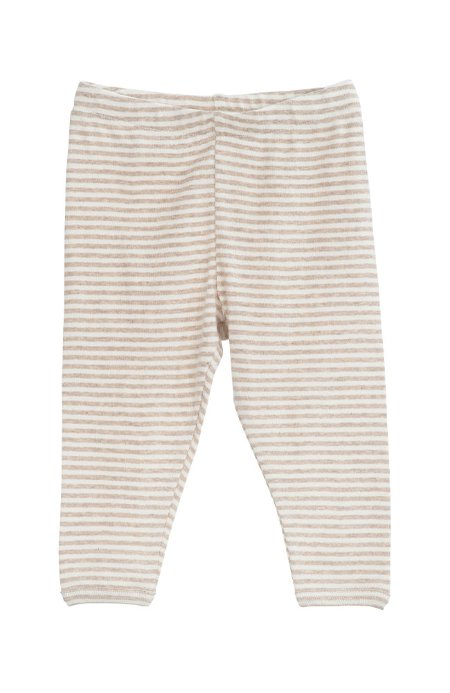 Baby Leggings Stripe - Oat/Offwhite Serendipity Organics Leggings