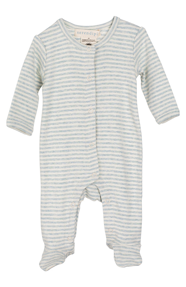 Newborn Stripe Suit - Cloud/Offwhite
