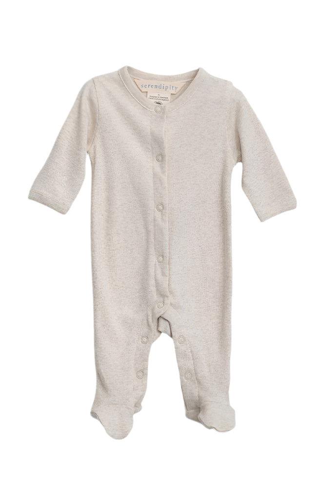 Newborn Suit w/ feet - Shell-Melange Serendipity Organics Onepiece