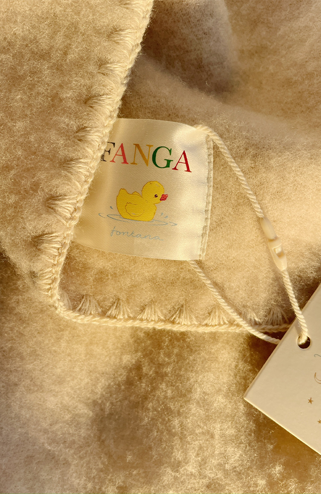 Erba Baby Blanket - Oatmeal Melange Fanga Fontana filt