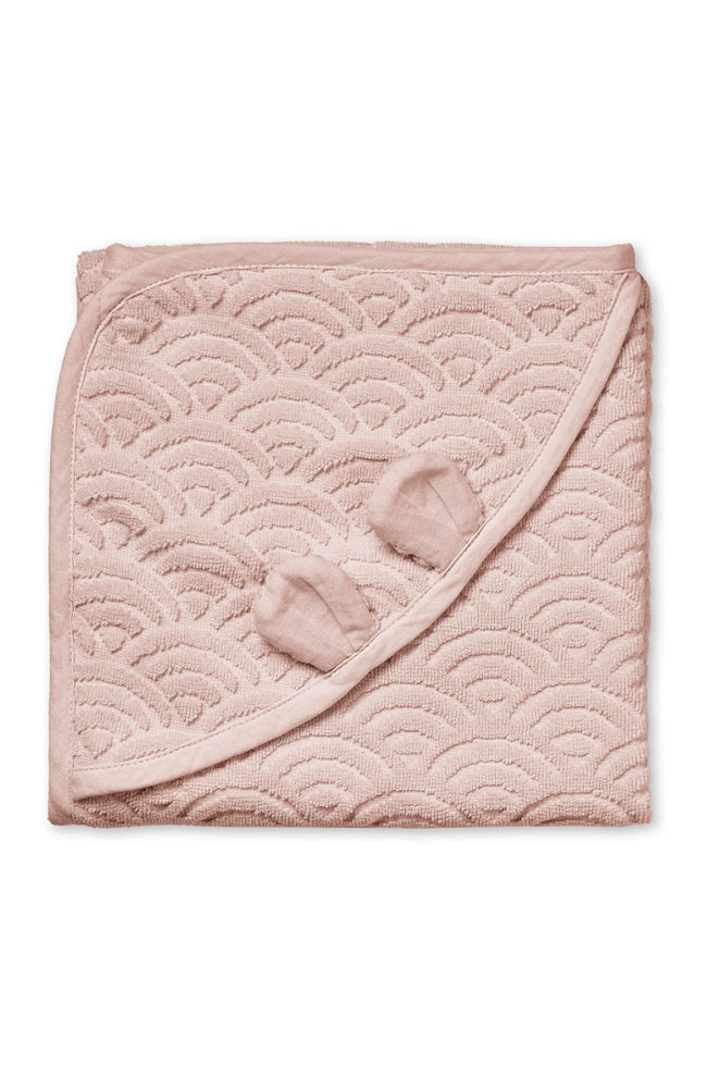 Towel Baby Hooded w/ ears - Dusty Rose CamCam Copenhagen Handduk