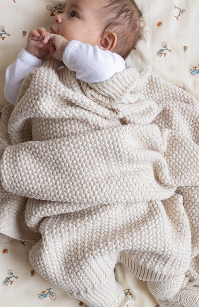 Harper Baby Knit Throw - Off White CamCam Copenhagen Inredning