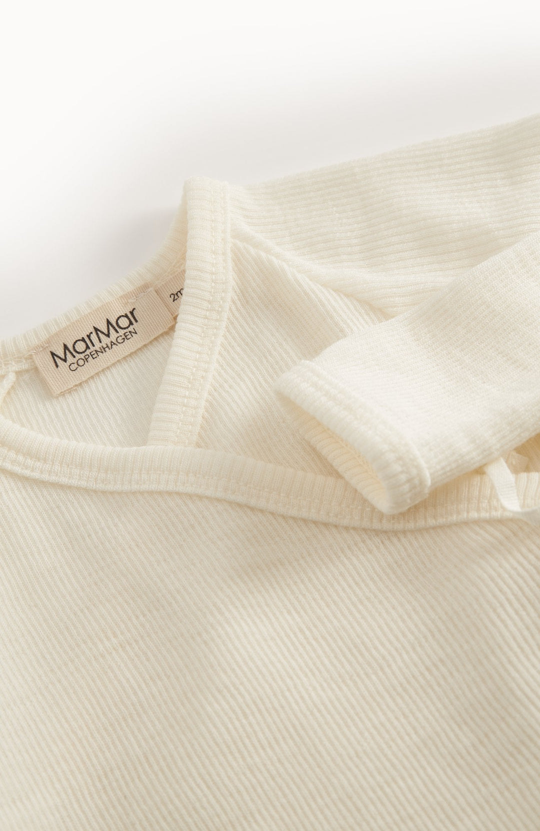 Rula romper i merinoull - Natural - detalj 2