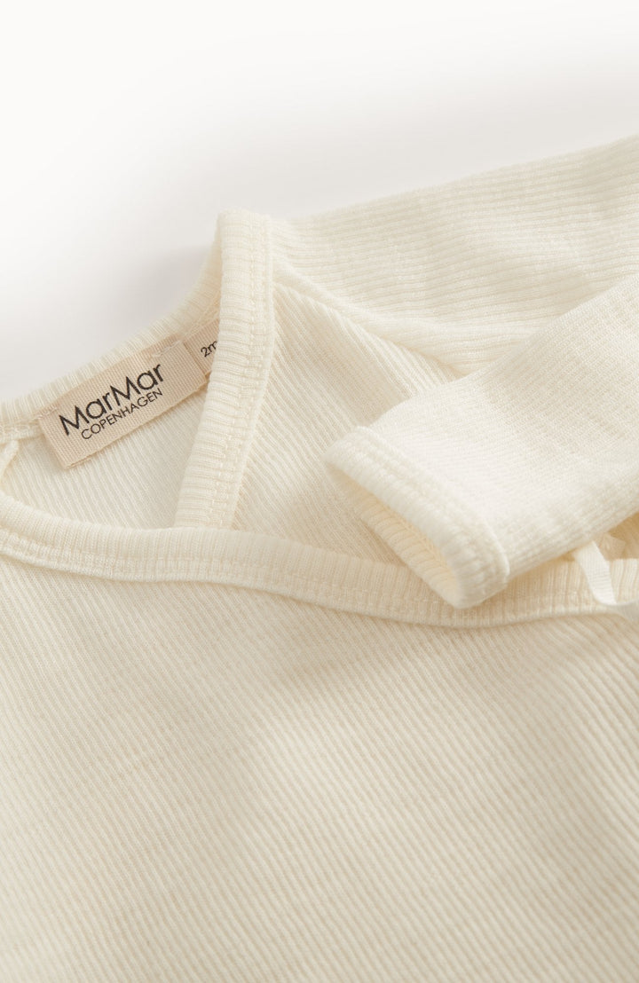 Rula romper i merinoull - Natural - detalj 2