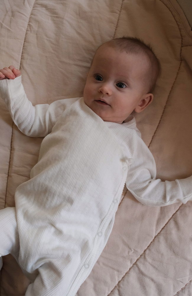 Rula Pointelle Romper - Gentle White