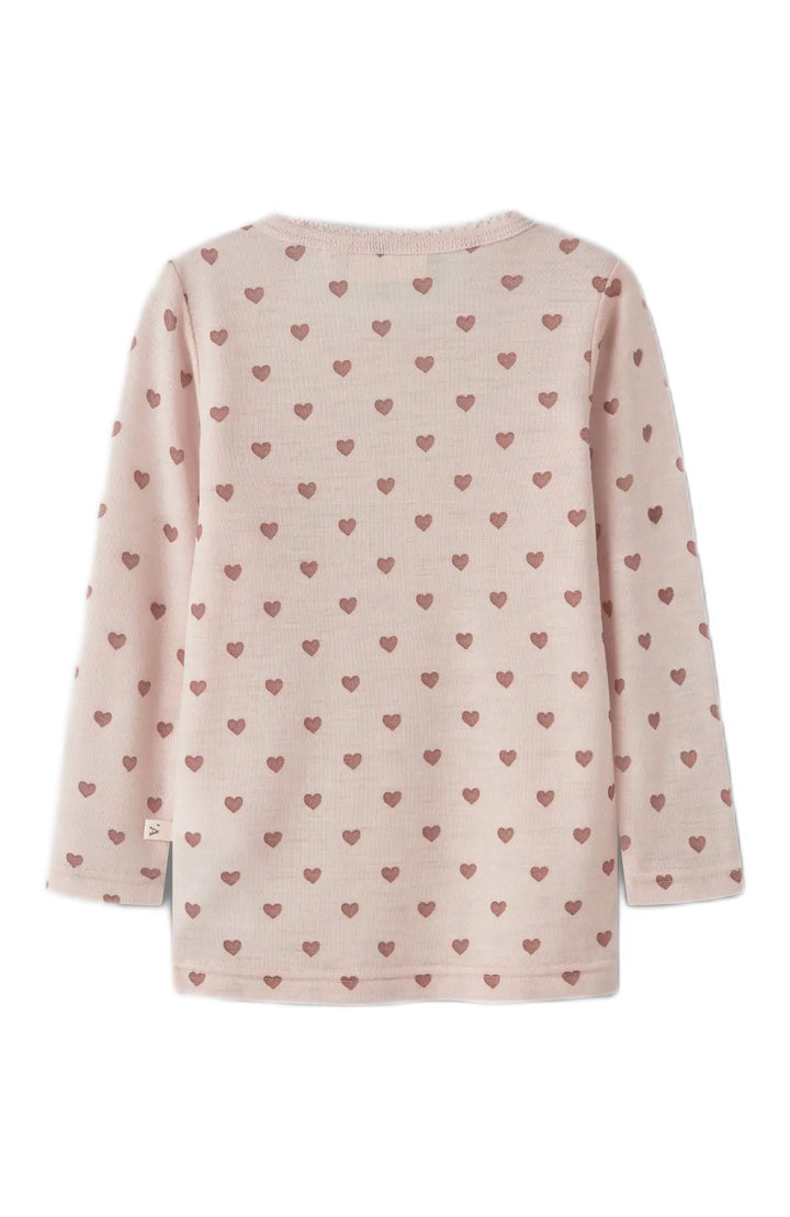 Noel Nia topp i ull - Morganite Heart - detalj 1