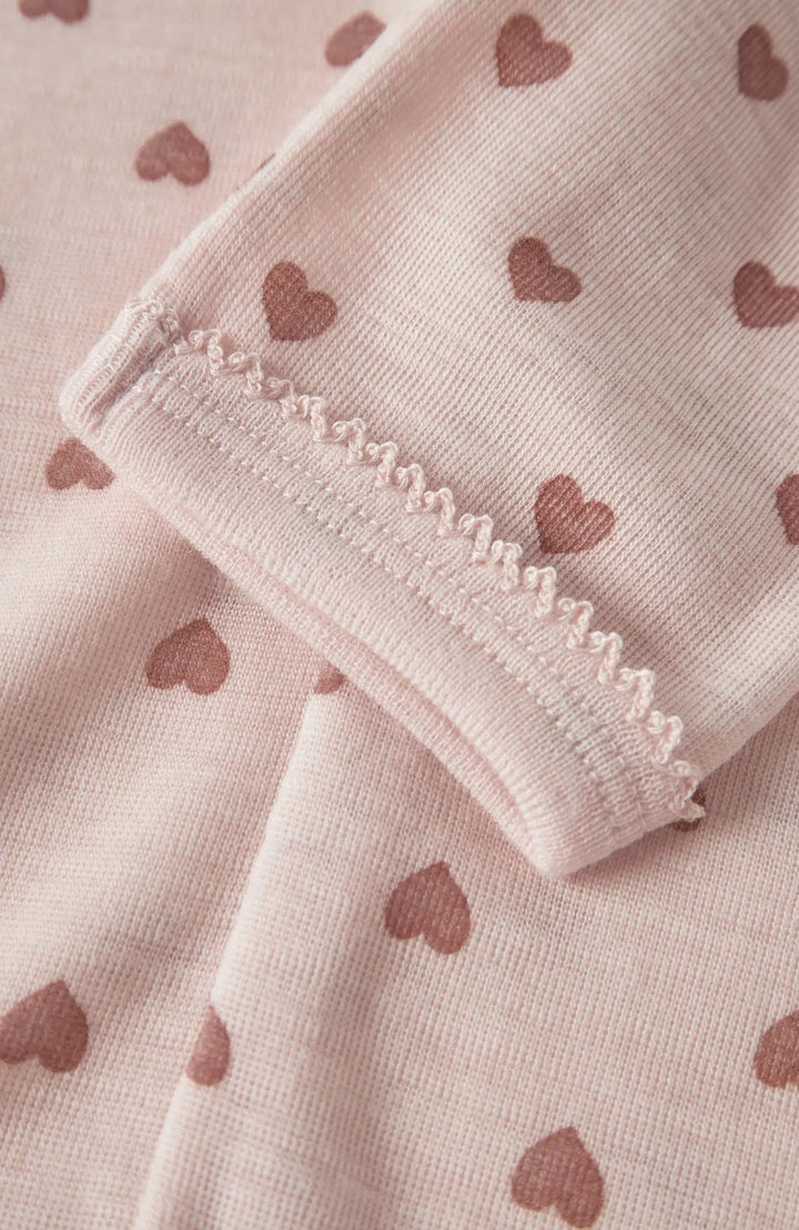 Noel Nia leggings i ull - Morganite Heart - detalj 2