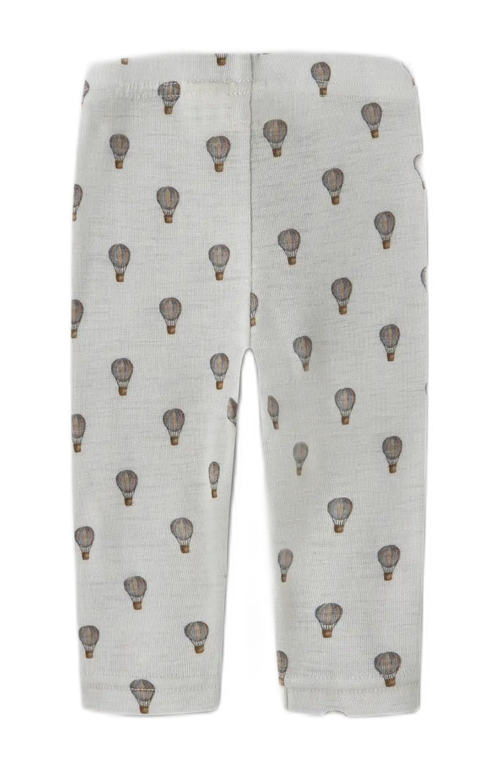Noel Nor babyleggings i ull - Oyster Mushroom Airballoon - detalj 1