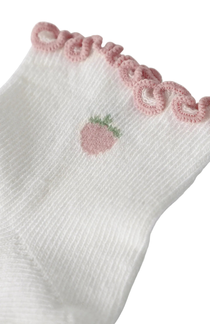 Fiducia Baby Strumpor - Coconut Milk/Strawberry Lil' Atelier Strumpor