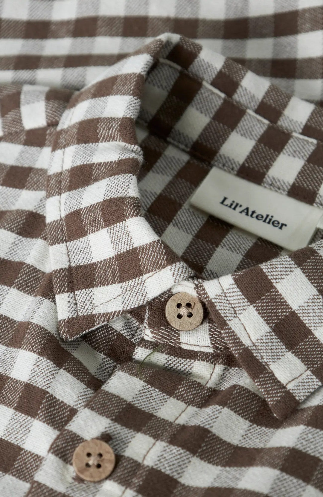 Noki flanellskjorta - Teak - detalj 2