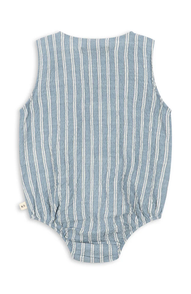 Elliot Romper - Trio Bleu Stripe Konges Slöjd romper