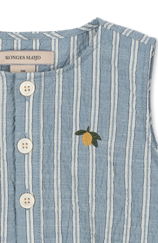 Elliot Romper - Trio Bleu Stripe Konges Slöjd romper