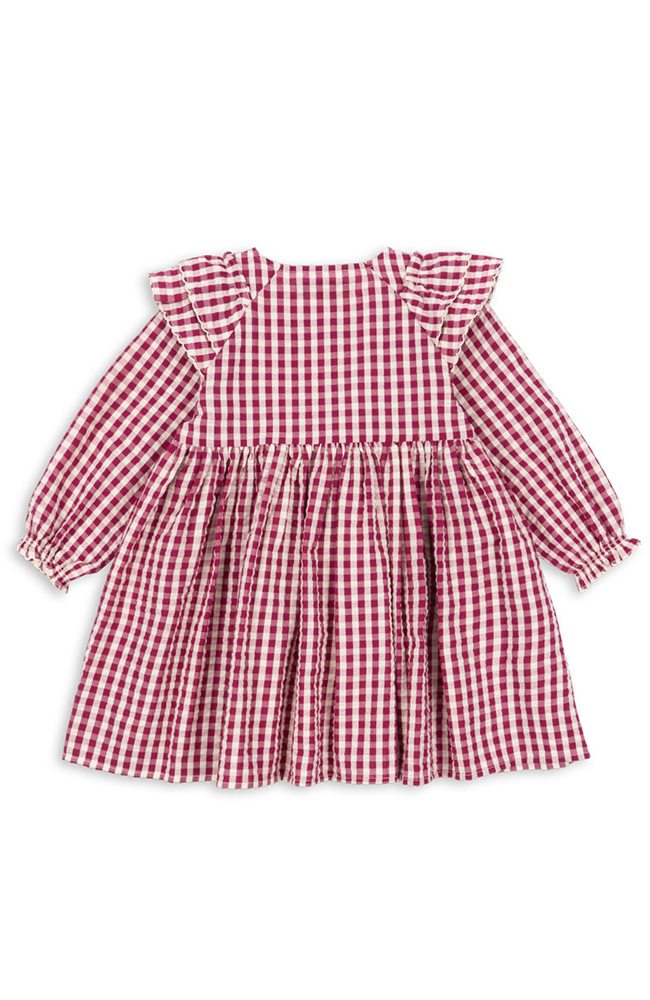 Kim Dress - Sangria/Butter Check Konges Slöjd Klänning