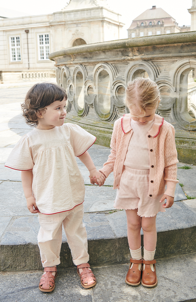 Pointelle Heart Shorts - Dusty Rose