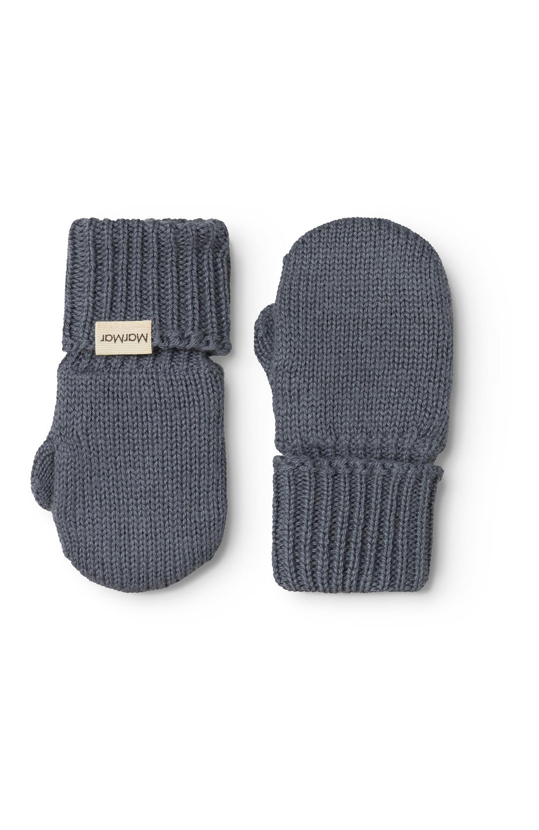 Alvilda Light Cotton Wool Plain Mittens - Rainstorm