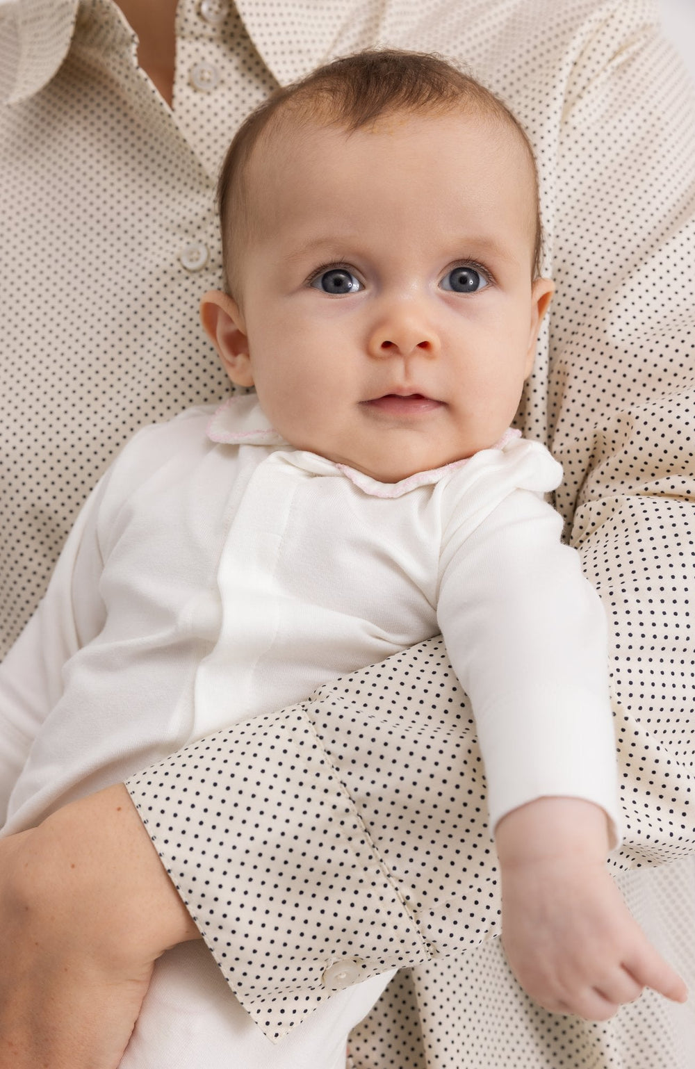 Ricci Modal Newborn Romper - Rosa Picot – detalj 4