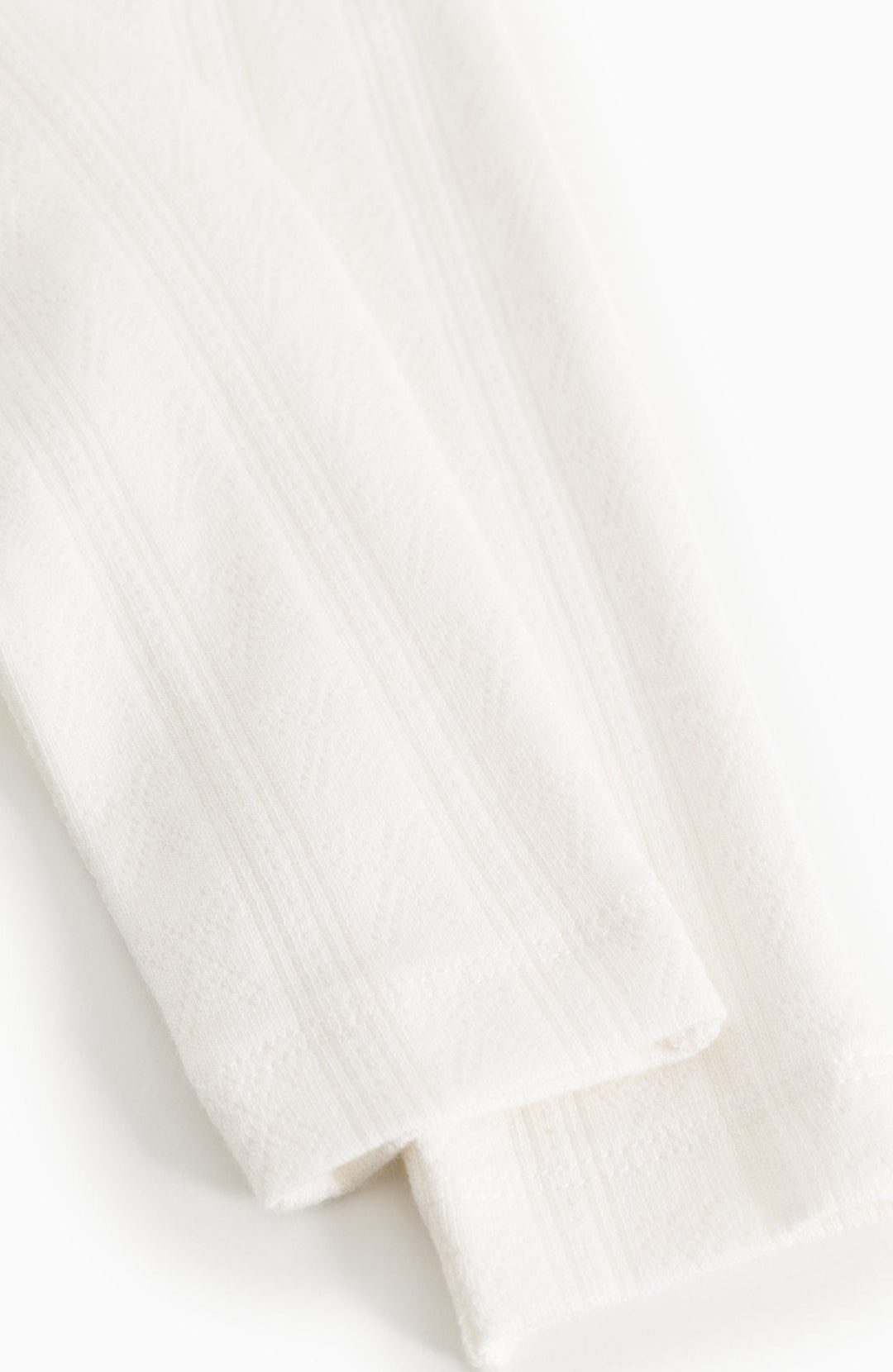Piva babybyxor pointelle - Gentle White - detalj 3