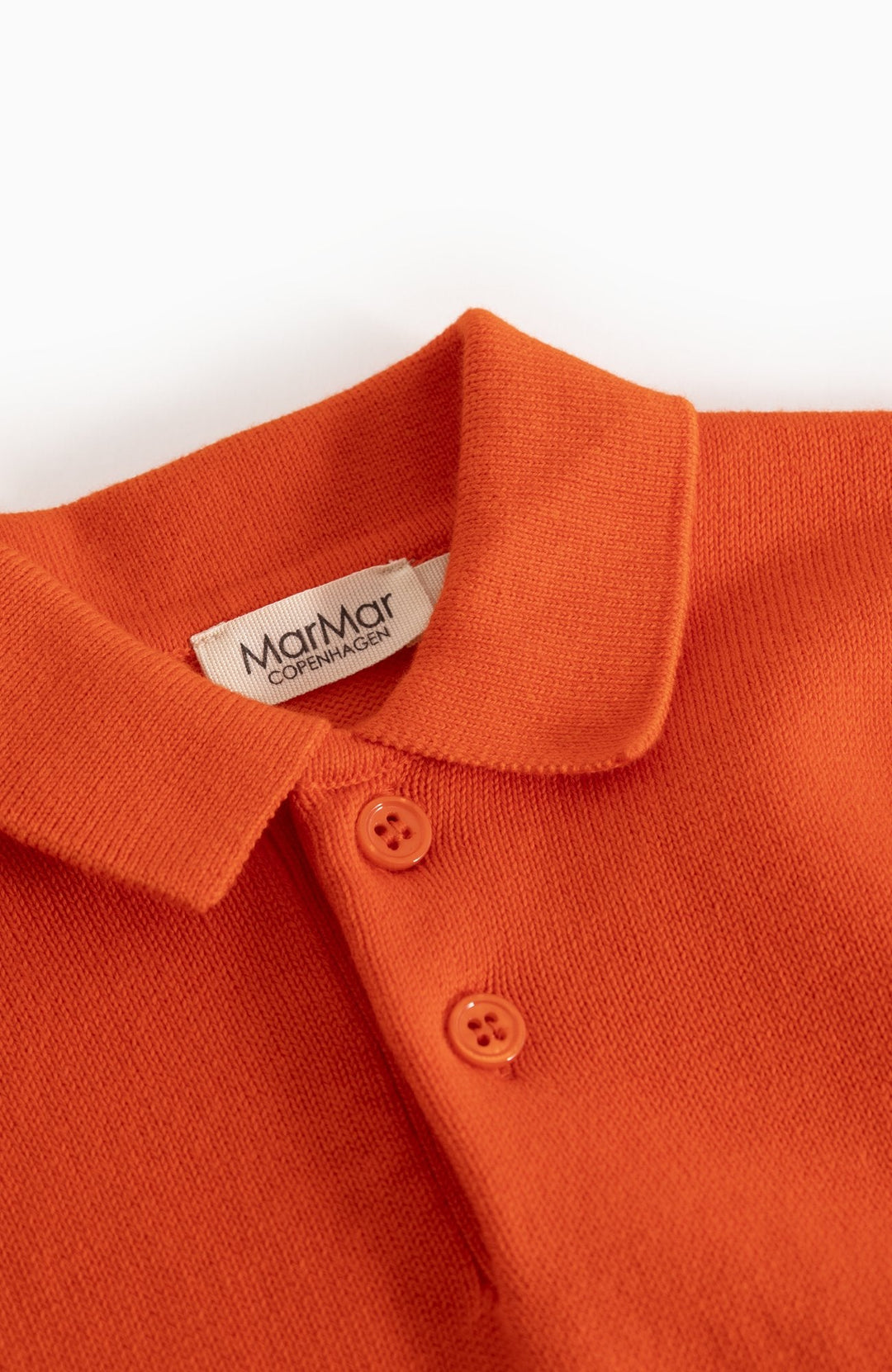 Teno Polo stickad tröja - Grapefruit - detalj 2